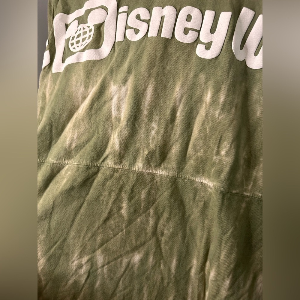 Walt Disney World Parks Spirit Jersey, Long Sleeve Green Tie Dye Size XLarge - Picture 3 of 6